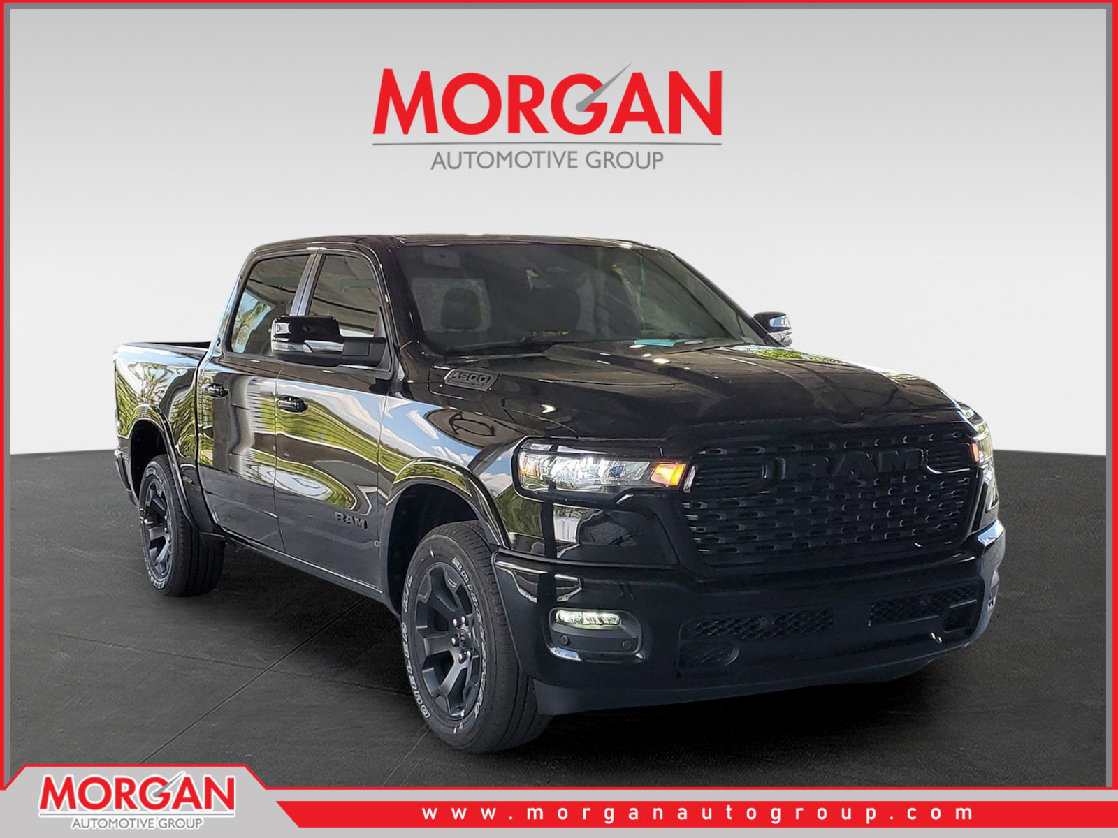 2026 Ram 1500 Big Horn in Diamond Black Crystal Pearlcoat — front three-quarter view