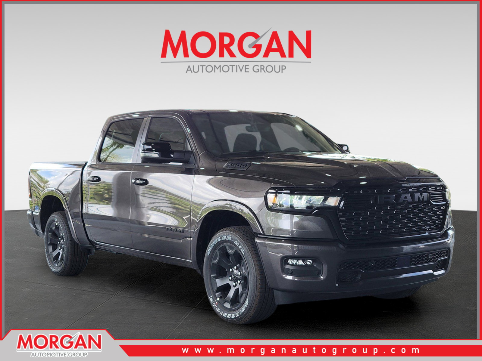 2026 Ram 1500 Big Horn in Granite Crystal Metallic Clearcoat — front three-quarter view
