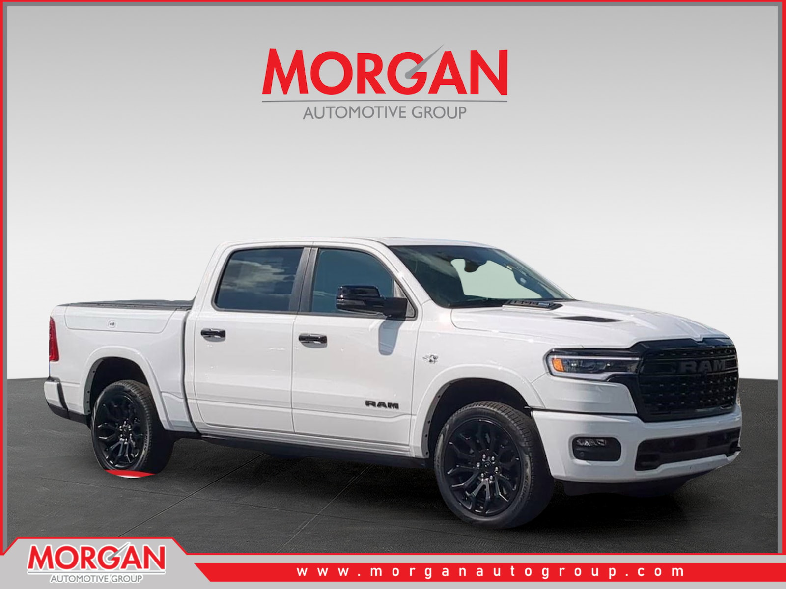 2026 Ram 1500 Limited in White — front three-quarter view