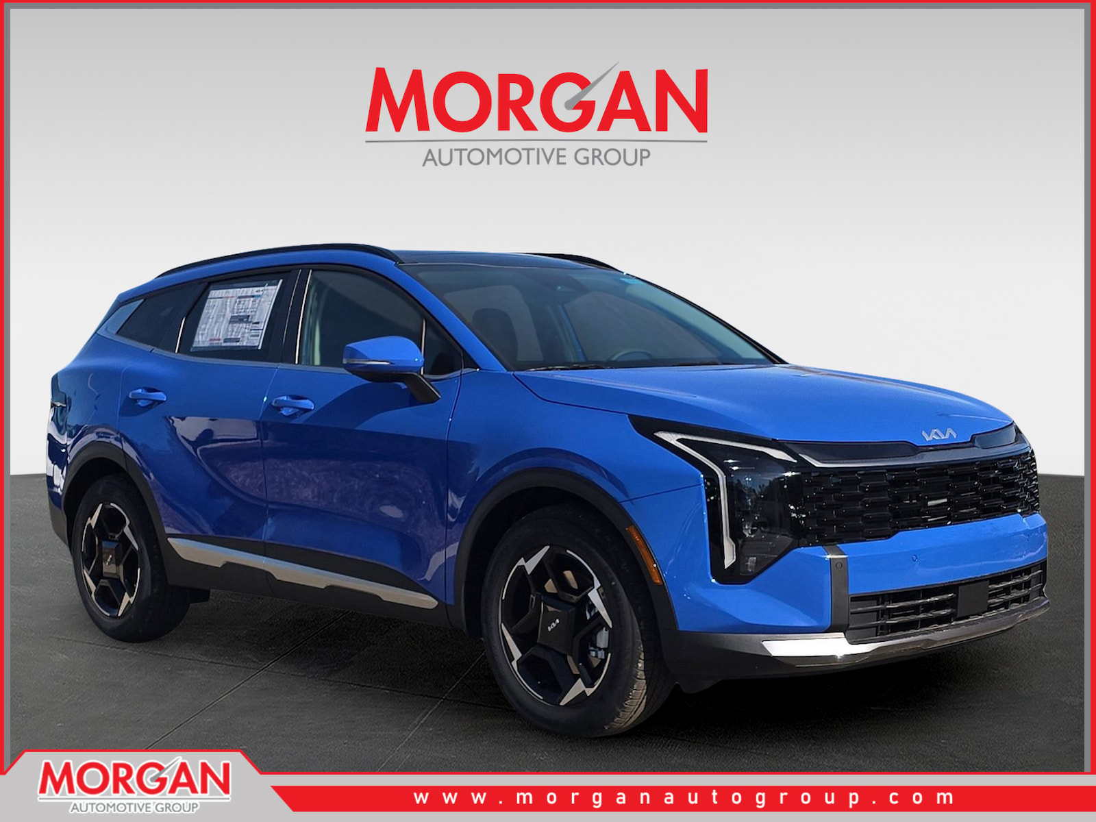 2026 Kia Sportage EX in Nebular Blue — front three-quarter view