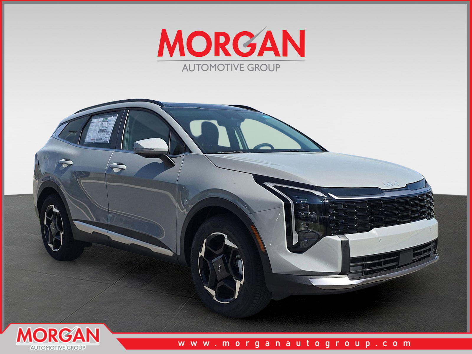 2026 Kia Sportage EX in Wolf Gray — front three-quarter view