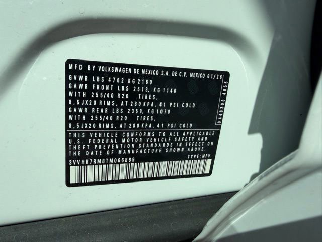 New 2026 White Volkswagen 2.0T SE R-Line Black image 23