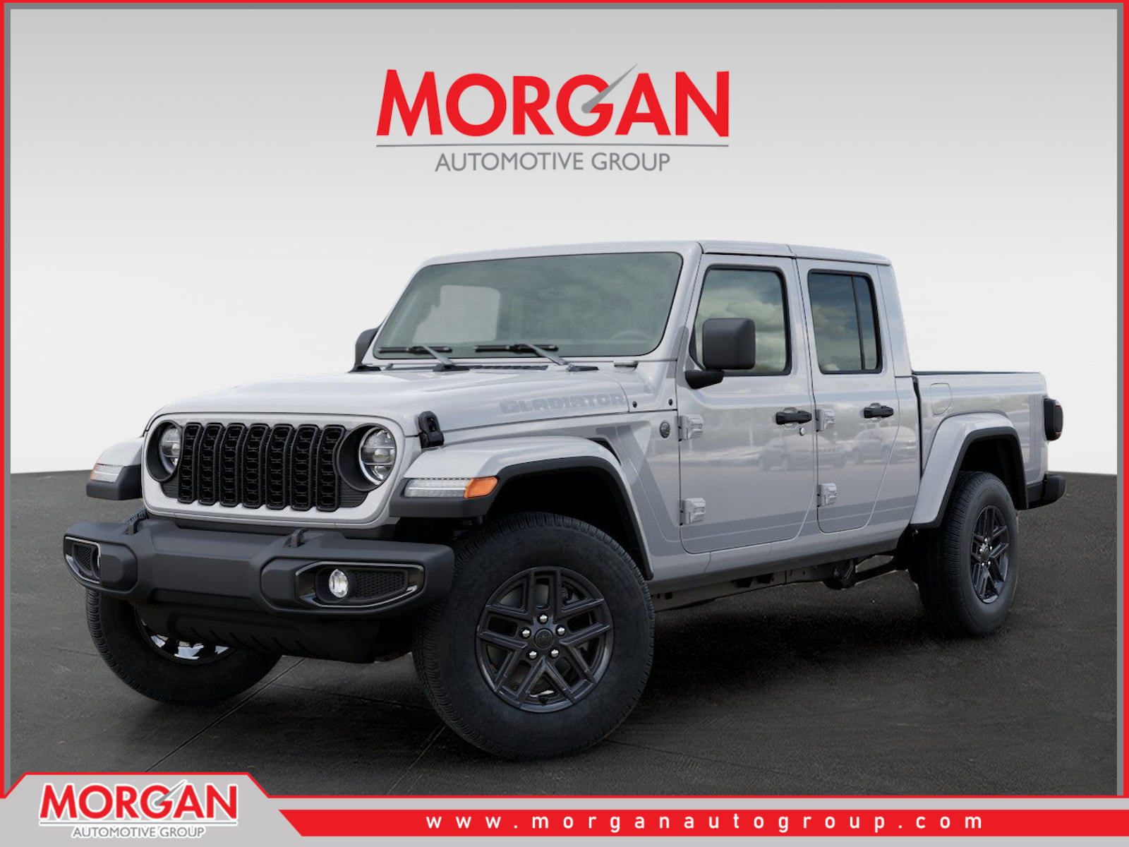 2026 Jeep Gladiator Sport S in White/off-white — front three-quarter view