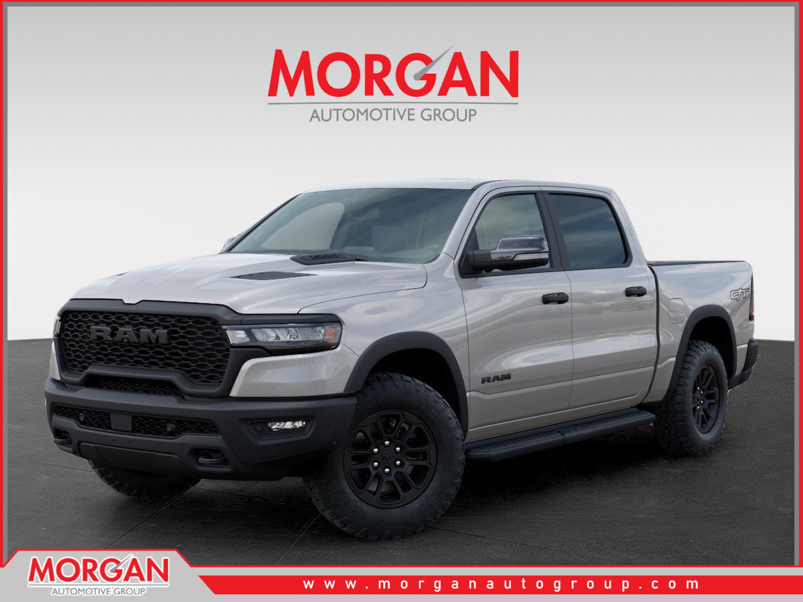 2026 Ram 1500 Rebel in Silver — front three-quarter view