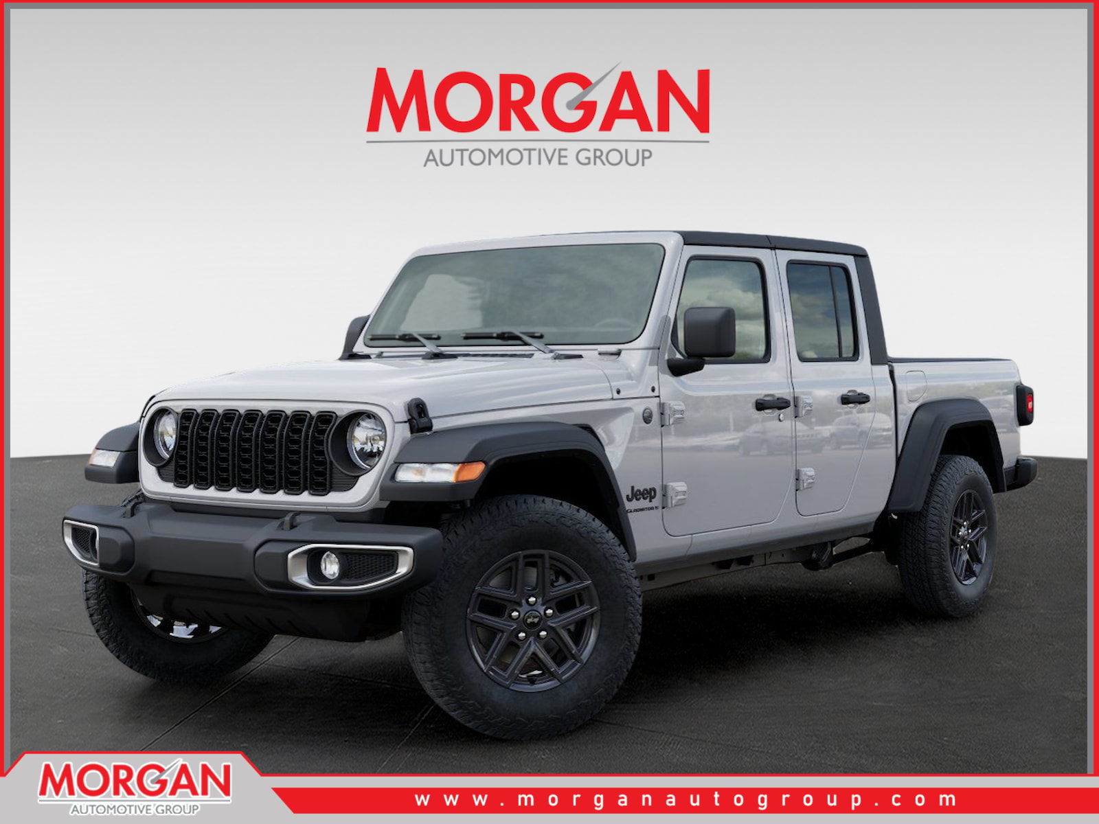 2026 Jeep Gladiator Sport S in White/off-white — front three-quarter view