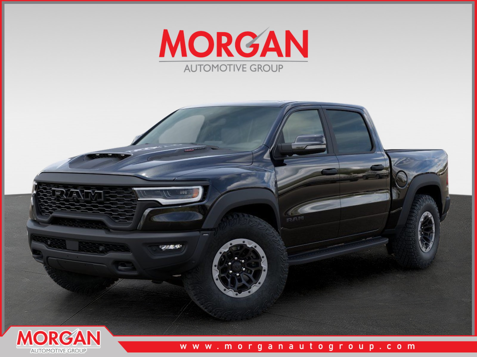 2026 Ram 1500 RHO in Black — front three-quarter view