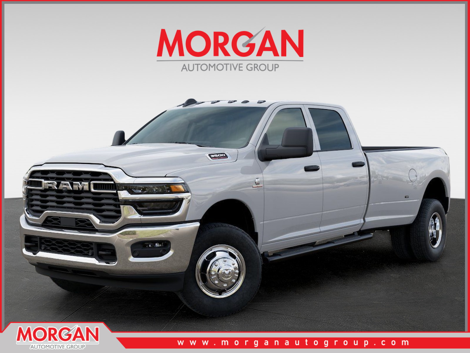 2026 Ram 3500 Tradesman in White — front three-quarter view