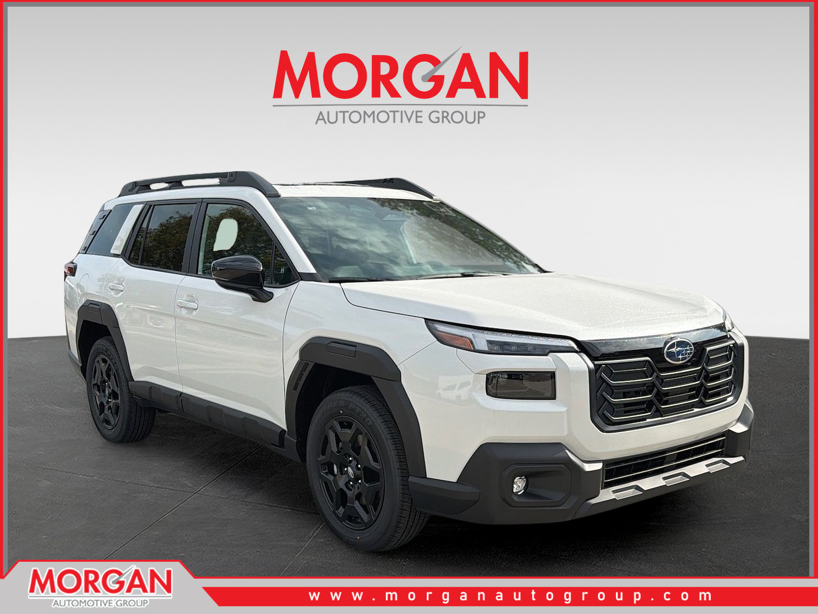2026 Subaru Outback Limited in Crystal White Pearl — front three-quarter view