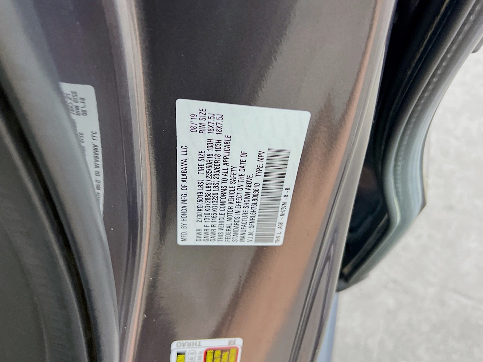 Used 2020 Gray Honda EX-L image 33