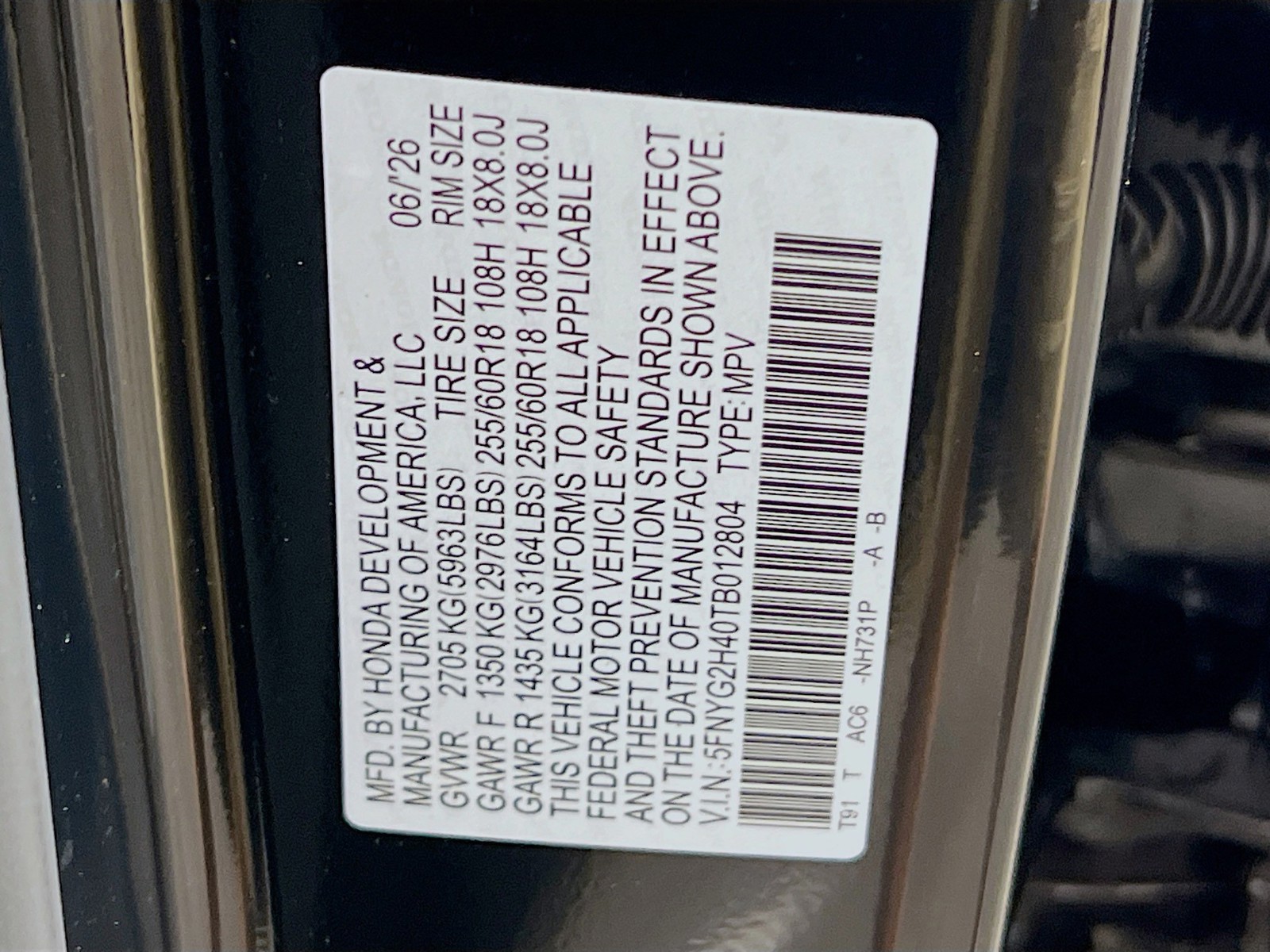 New 2026 Black Honda EX-L image 33