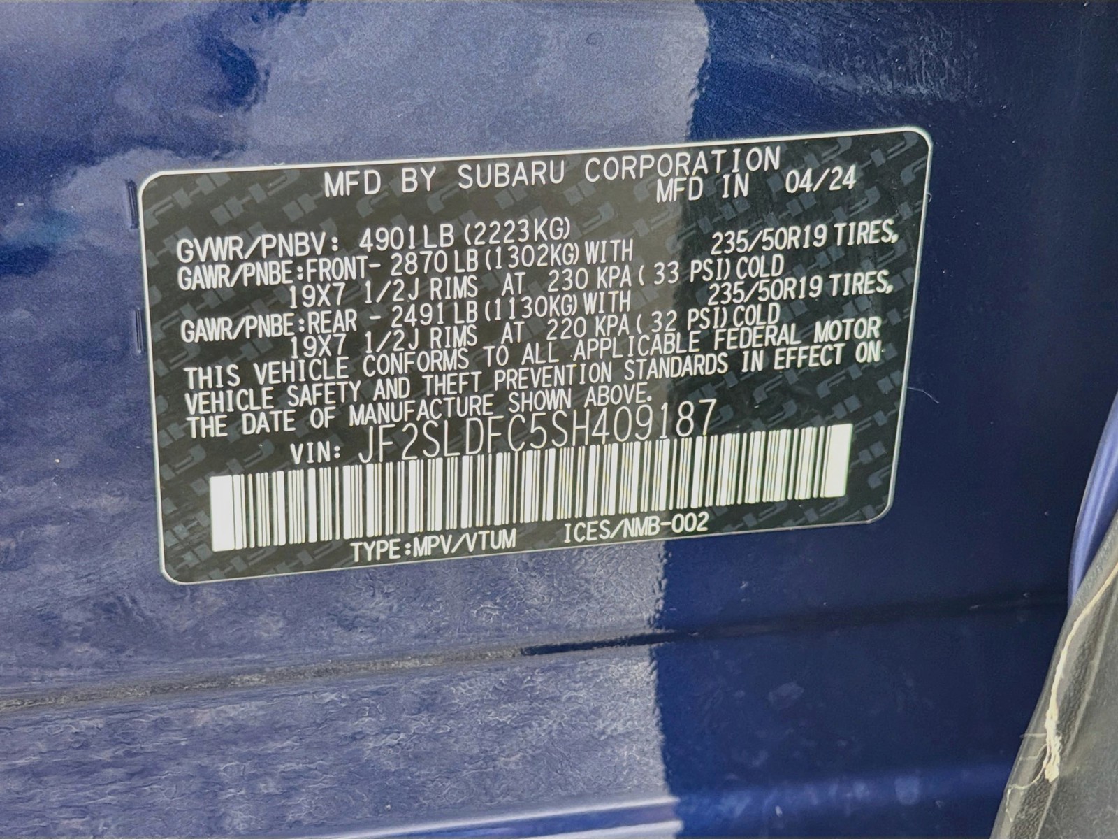 Certified Used 2025 Sapphire Blue Pearl Subaru Sport image 43