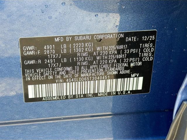 Certified Used 2026 Daybreak Blue Pearl Subaru Premium image 42