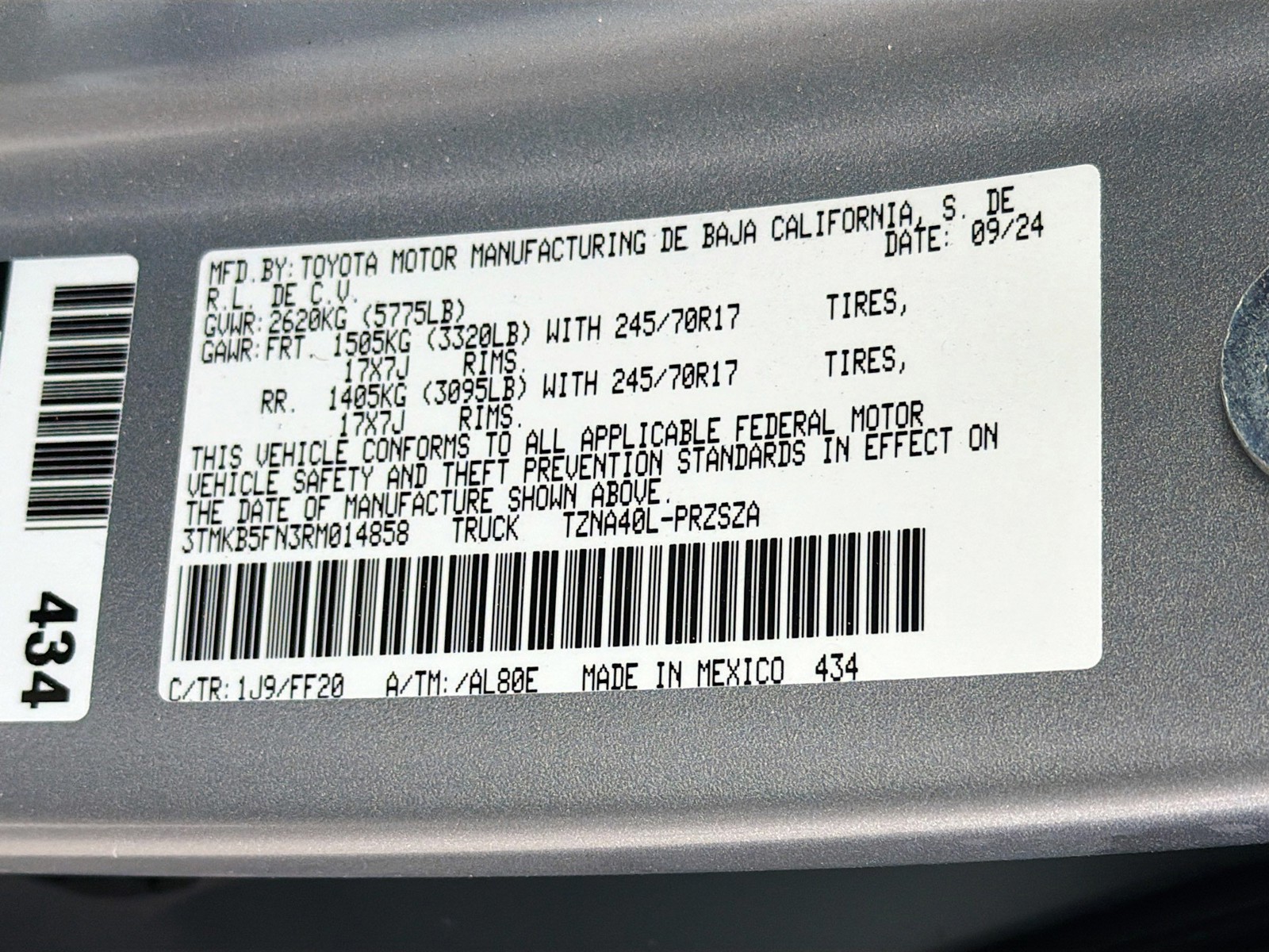 Used 2024 Celestial Silver Metallic Toyota SR5 image 41