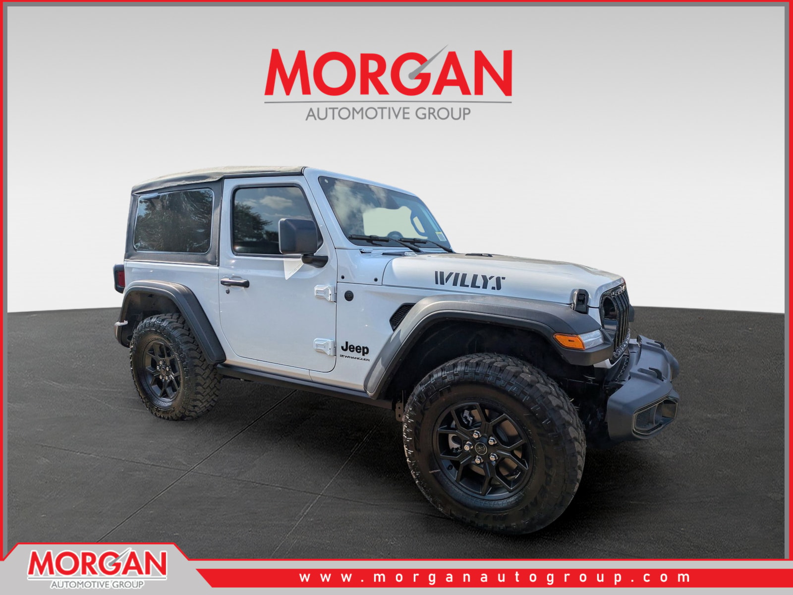 2026 Jeep Wrangler Willys in White — front three-quarter view