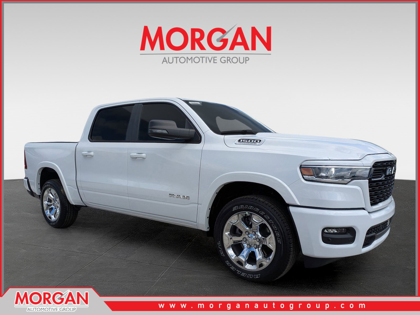 2026 Ram 1500 Big Horn/Lone Star in White — front three-quarter view