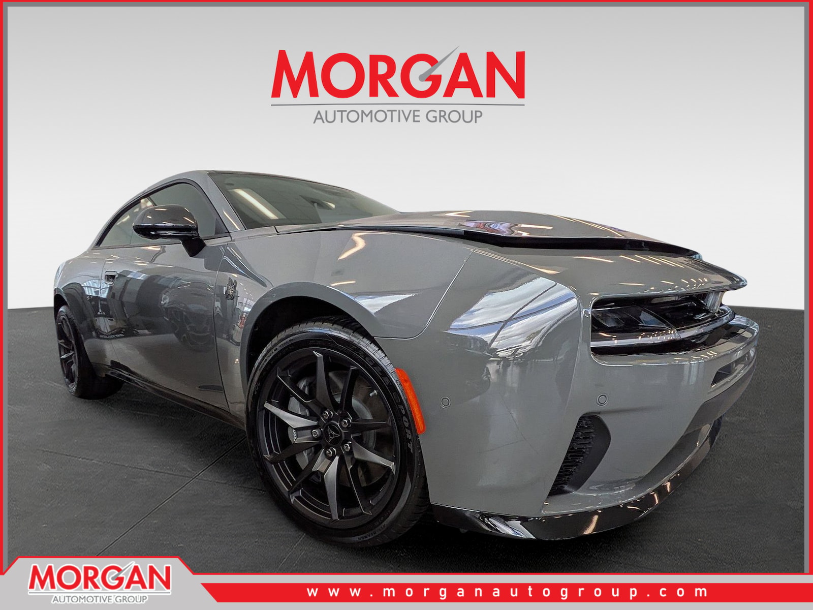 2026 Dodge Charger R/T Scat Pack in Gray — front three-quarter view