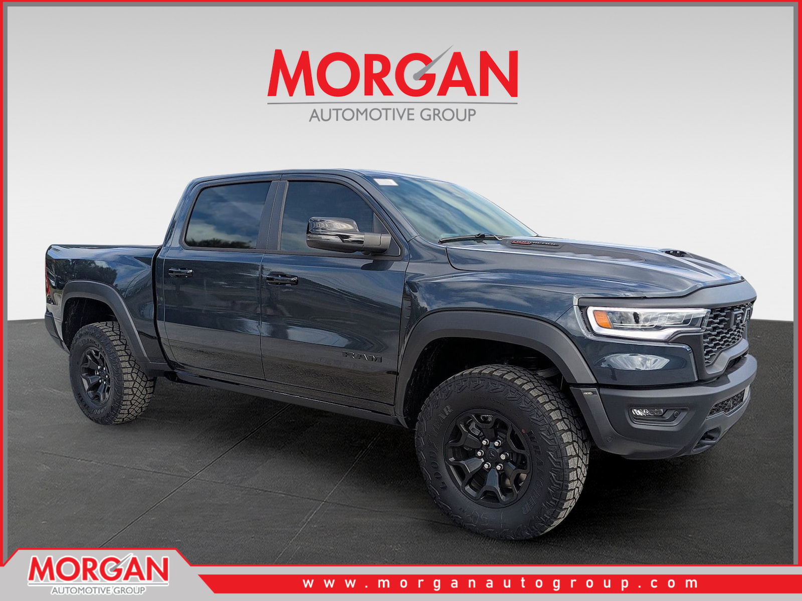 2026 Ram 1500 RHO in Blue — front three-quarter view