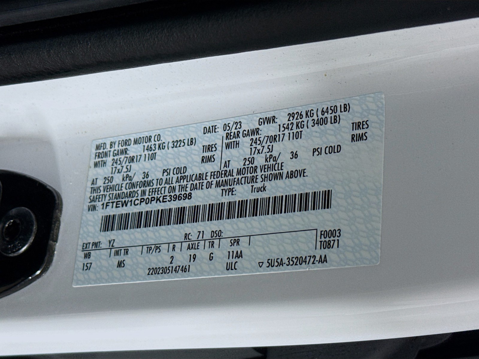 Used 2023 Oxford White Ford XLT image 34
