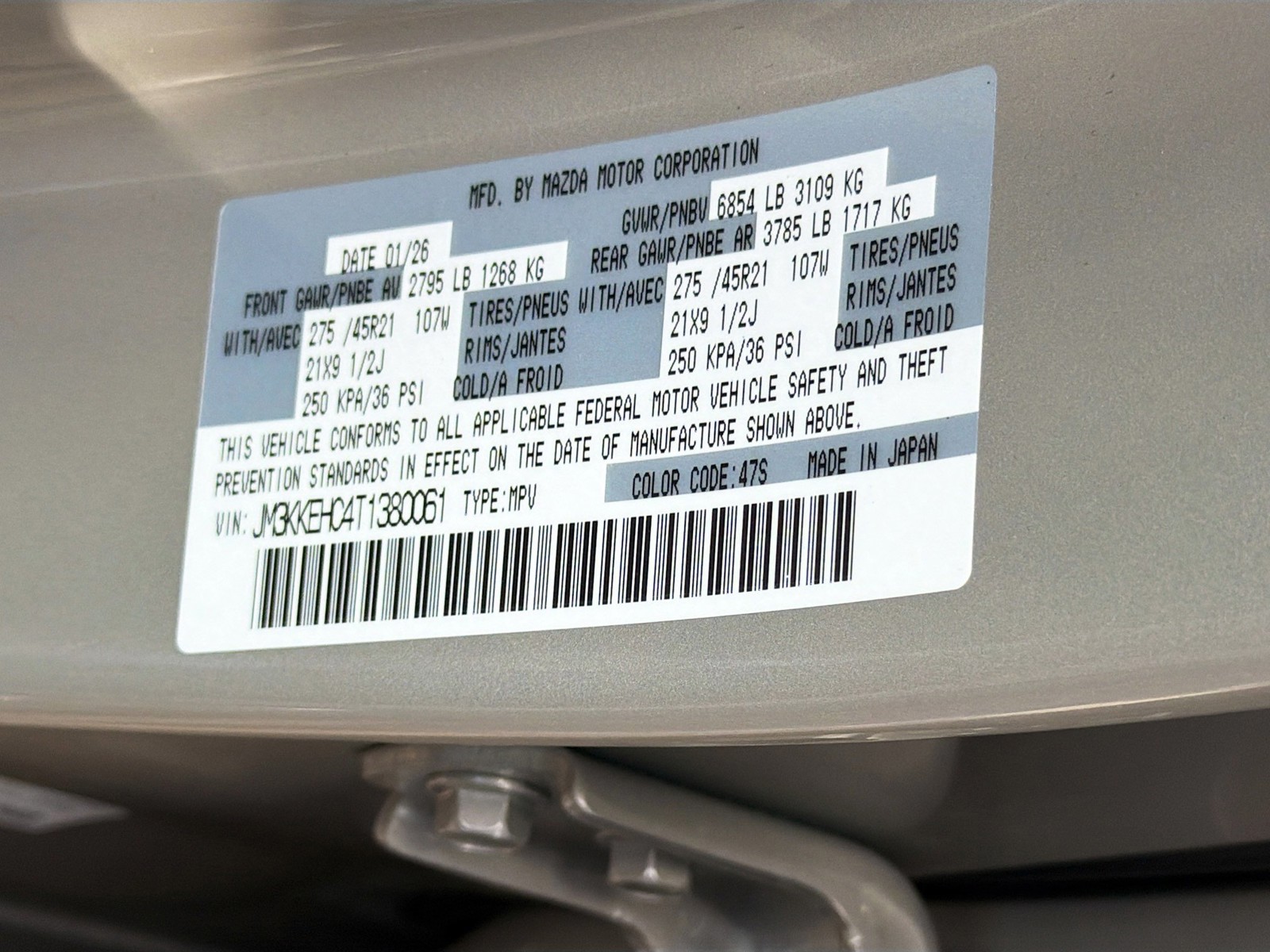 New 2026 Platinum Quartz Mazda S Premium Plus image 44