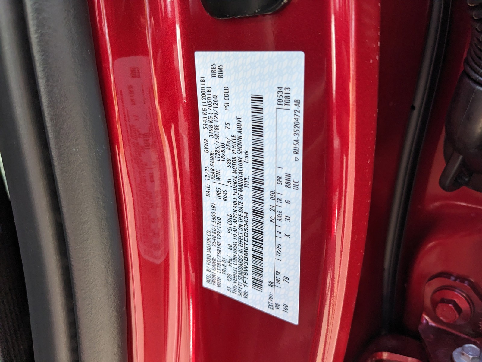 New 2026 Red Ford Platinum LEVELED ON 37