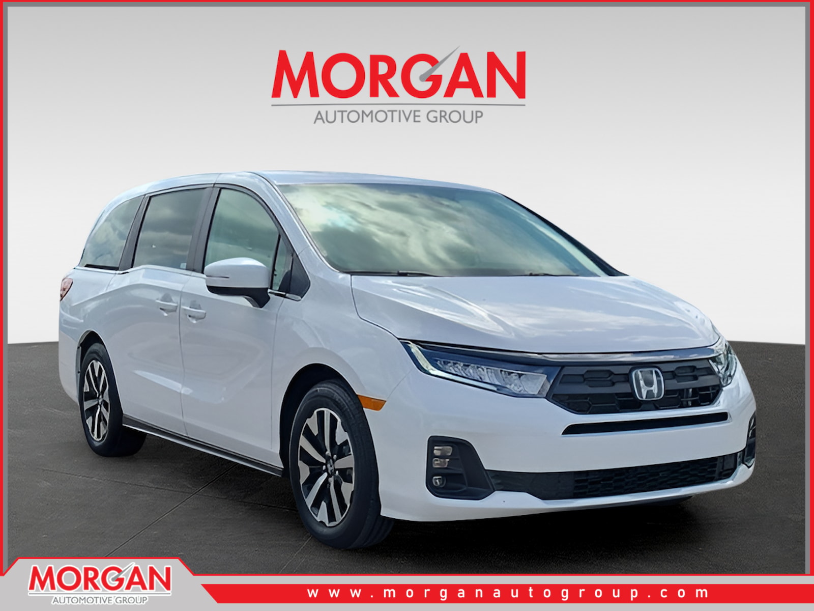 2026 Honda Odyssey EX-L in Platinum White Pearl — front three-quarter view