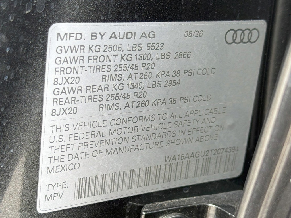 New 2026 Daytona Gray Pearl Effect Audi Premium Plus image 43