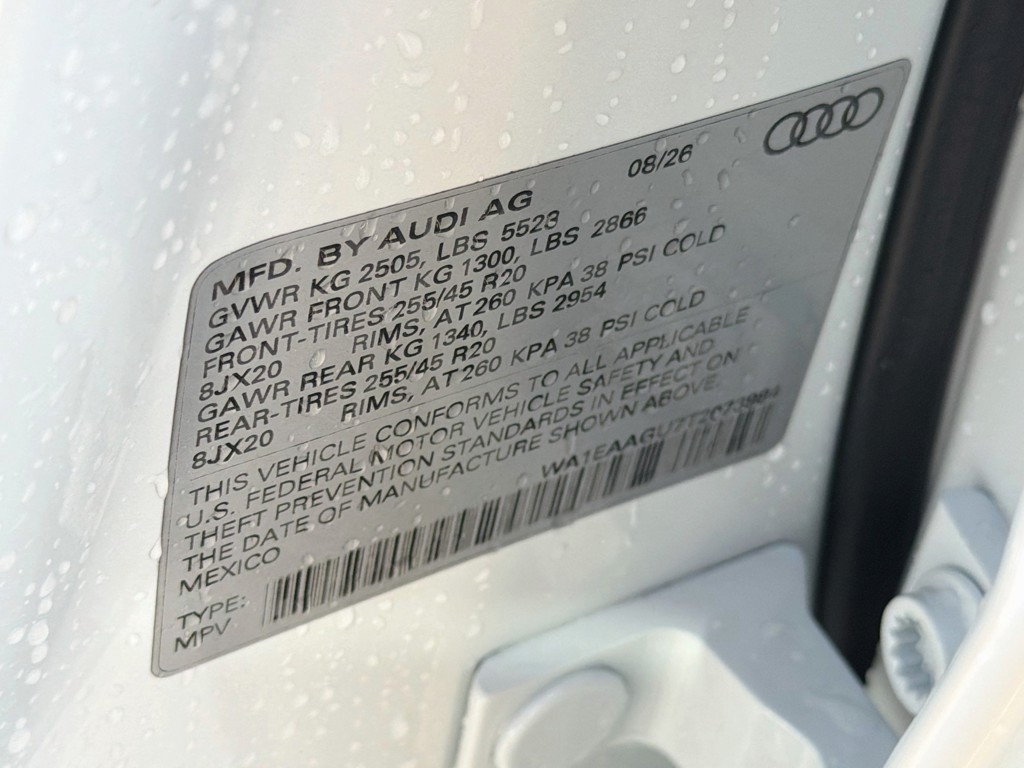 New 2026 Glacier White Metallic Audi Premium Plus image 41
