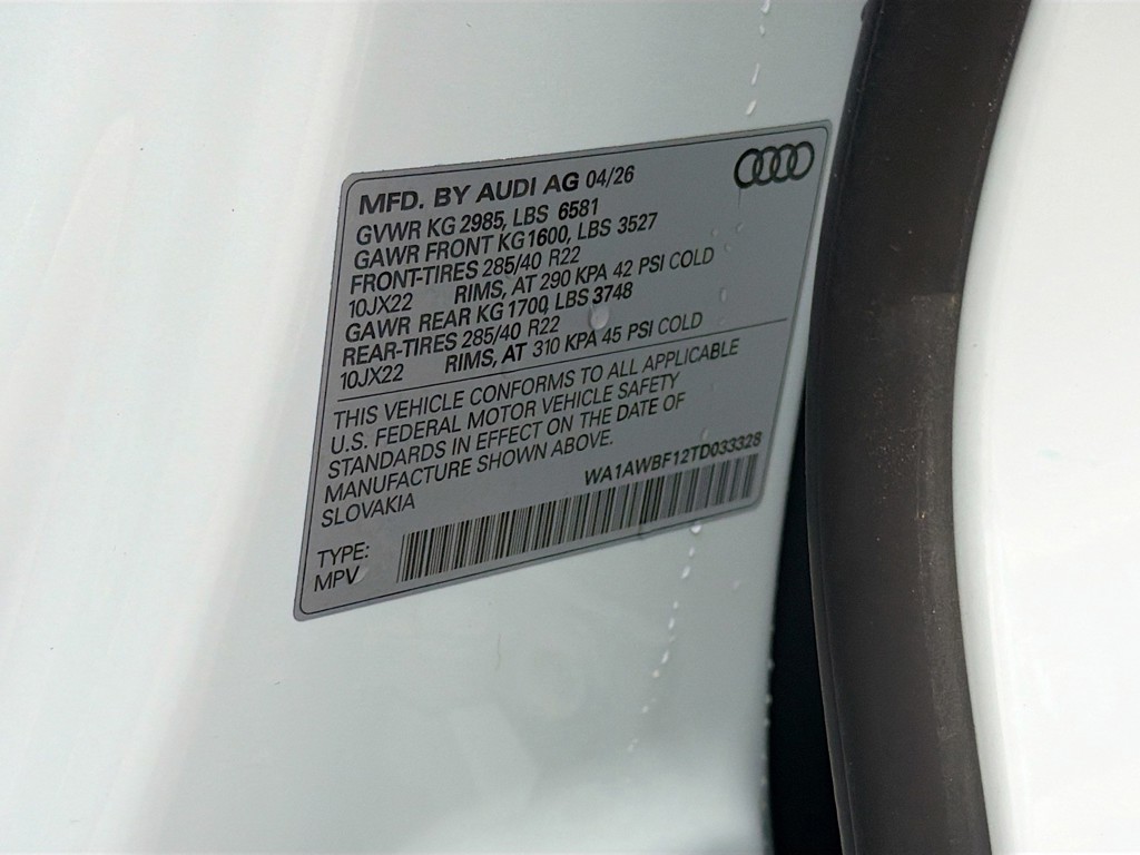 New 2026 Glacier White Metallic Audi Premium Plus image 40