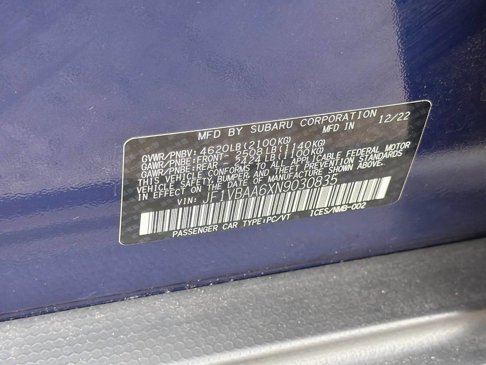 Used 2022 Sapphire Blue Subaru Base image 41