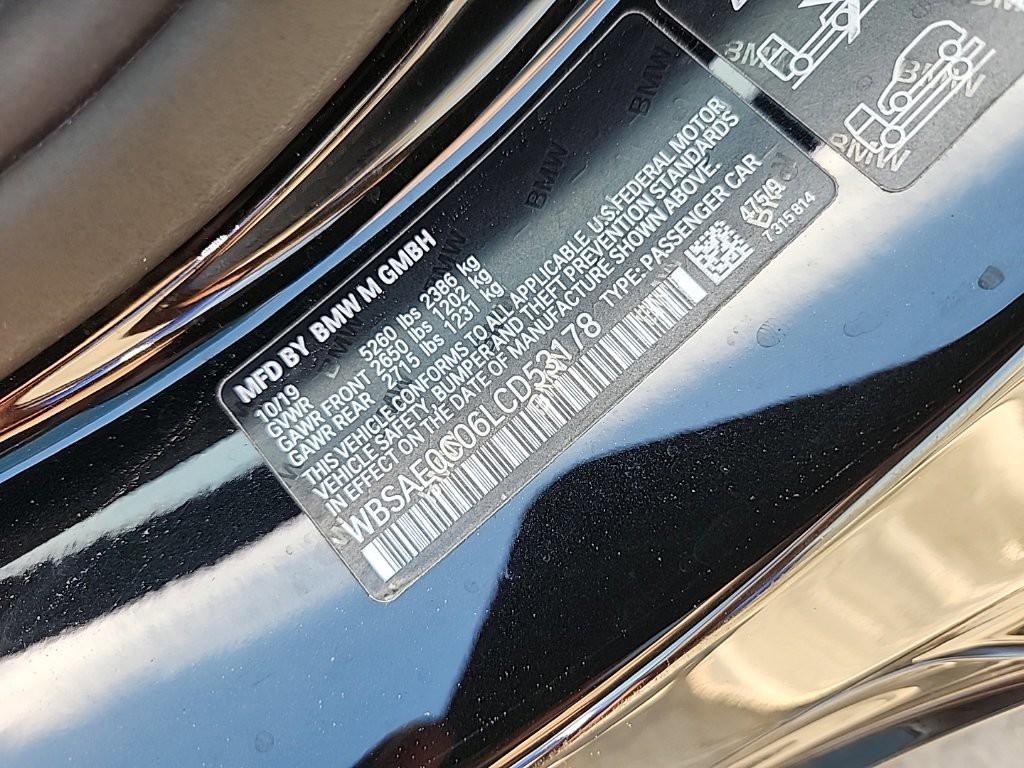 Used 2020 Black Sapphire Metallic BMW Coupe image 8