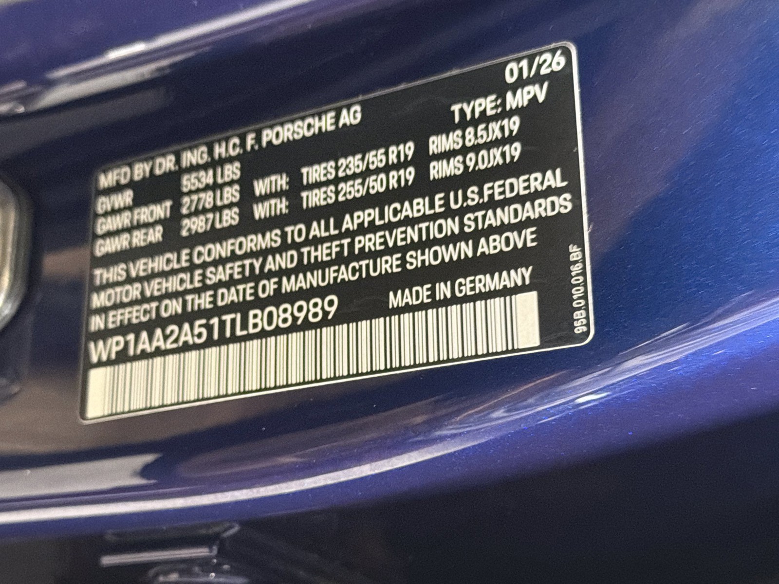 Certified Used 2026 Gentian Blue Metallic Porsche  image 42