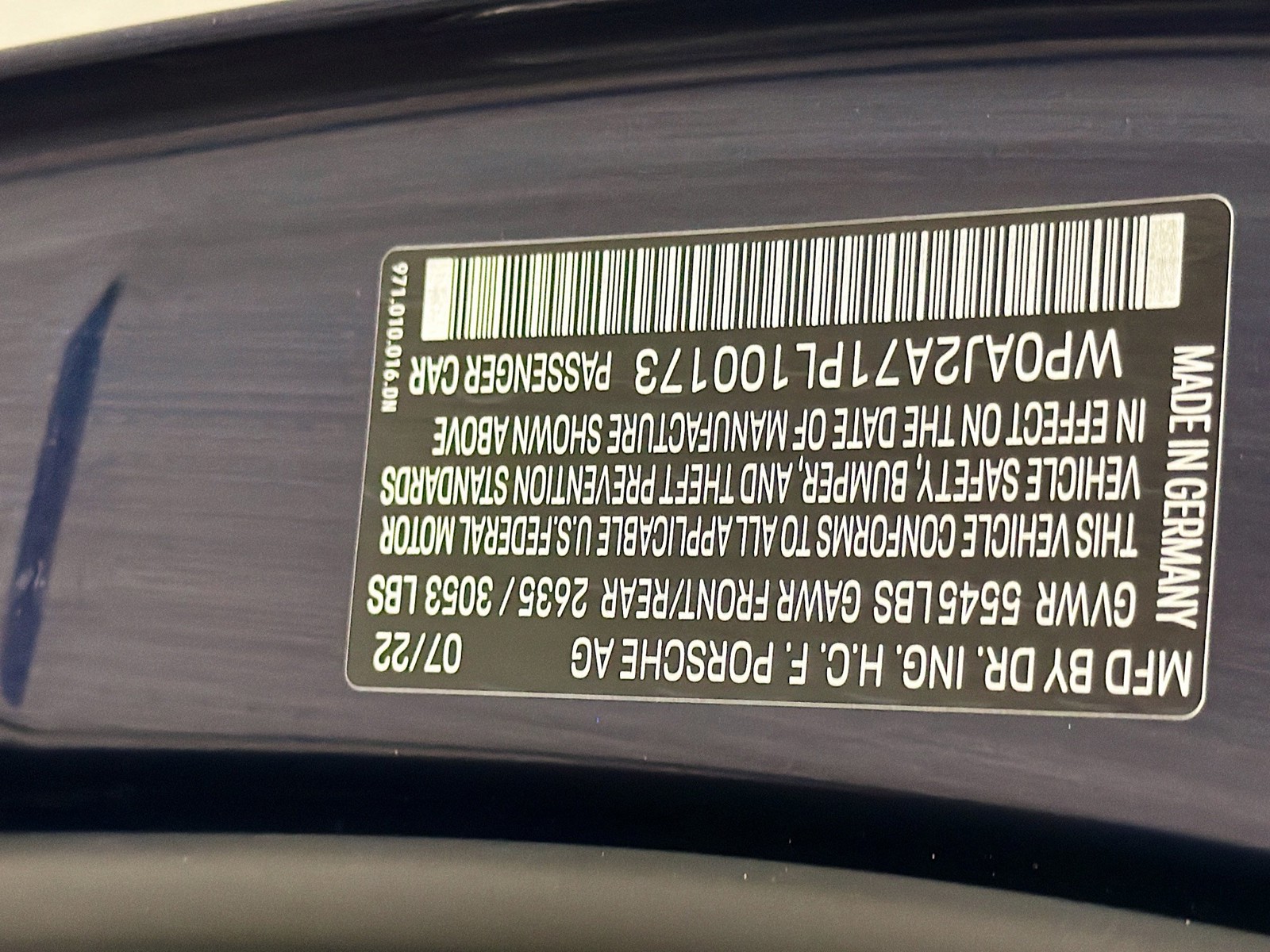 Certified Used 2023 Night Blue Metallic Porsche Platinum Edition image 42