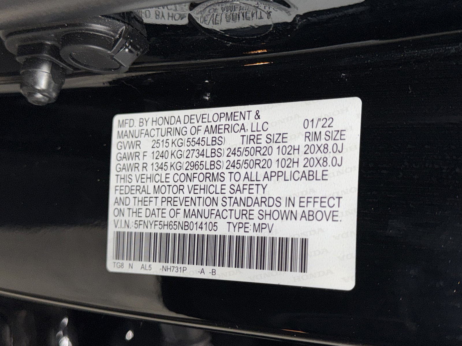 Used 2022 Black Honda Touring image 40