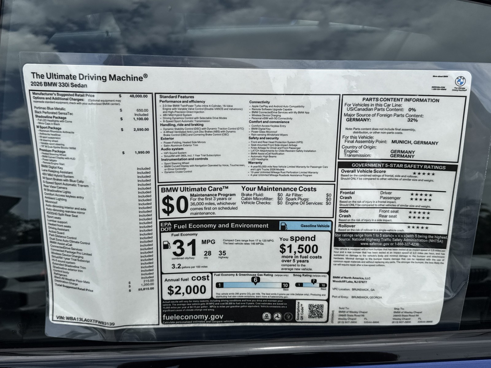 New 2026 Blue BMW 330i image 26