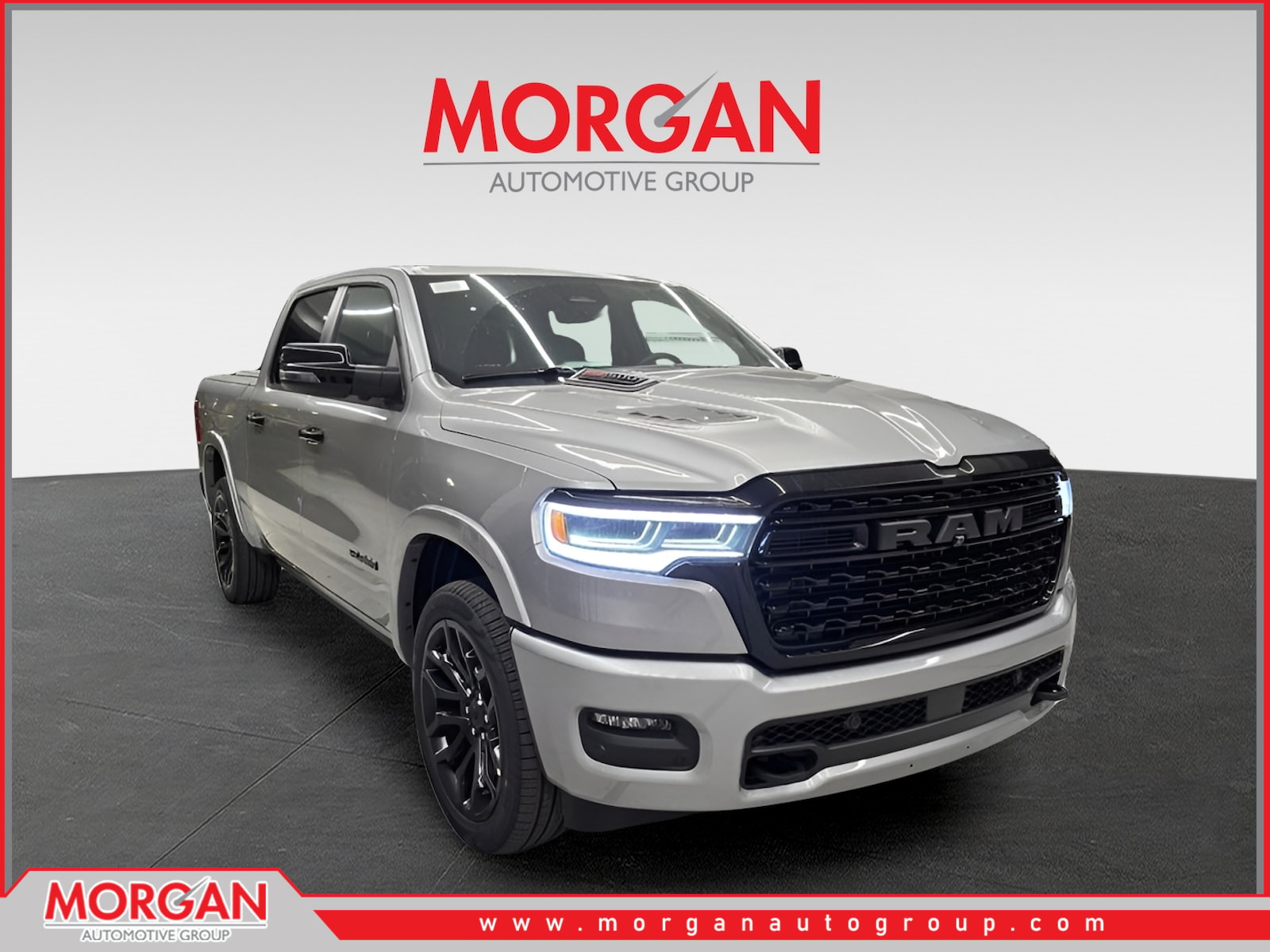 2026 Ram 1500 Limited in Billet Silver Metallic Clearcoat — front three-quarter view