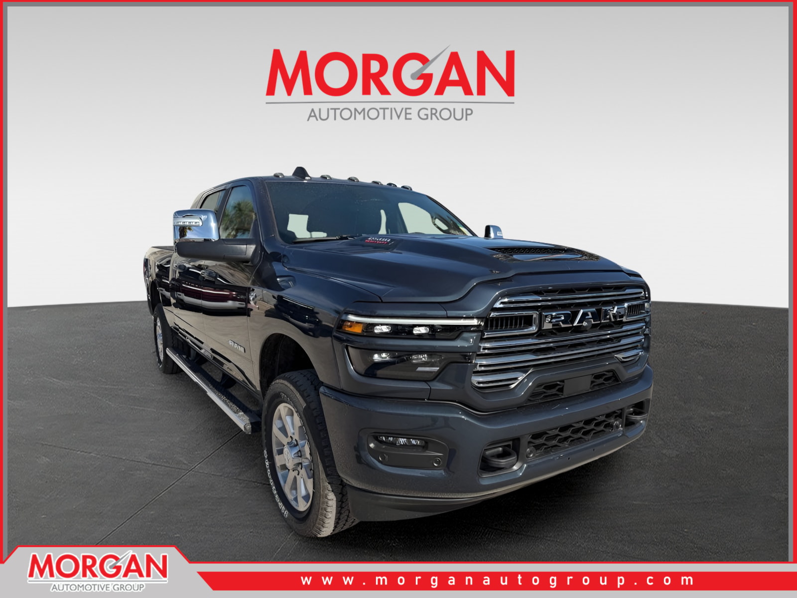 2026 Ram 2500 Laramie in Forged Blue Metallic — front three-quarter view