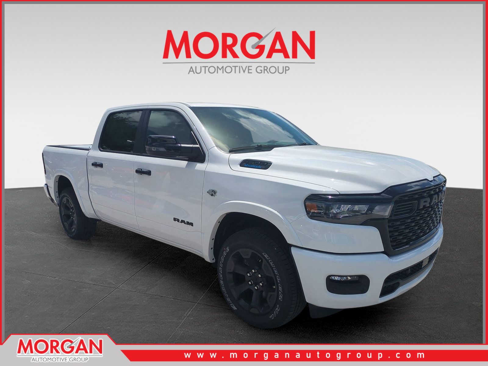 2026 Ram 1500 Big Horn/Lone Star in White — front three-quarter view
