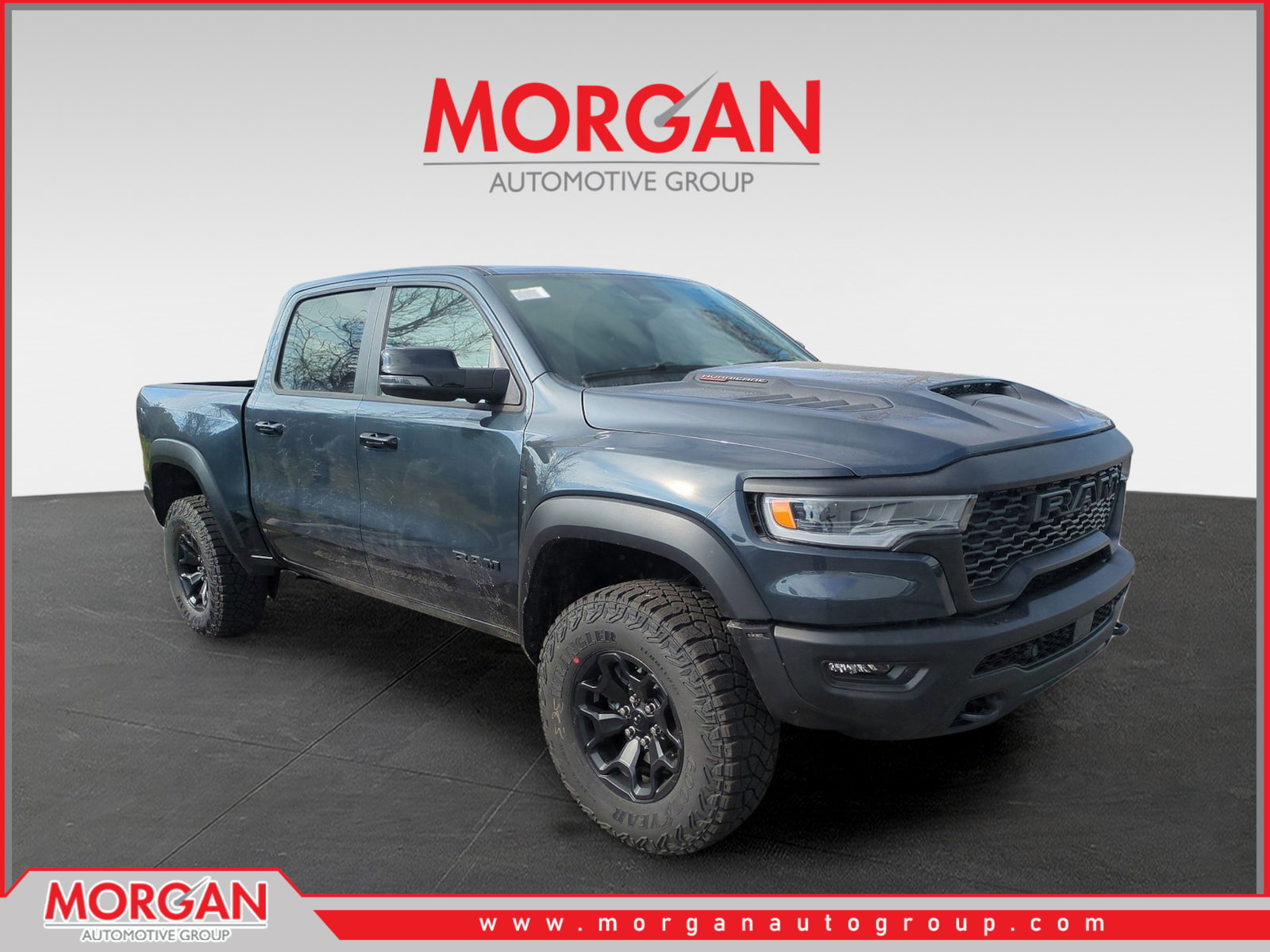 2026 Ram 1500 RHO in Blue — front three-quarter view