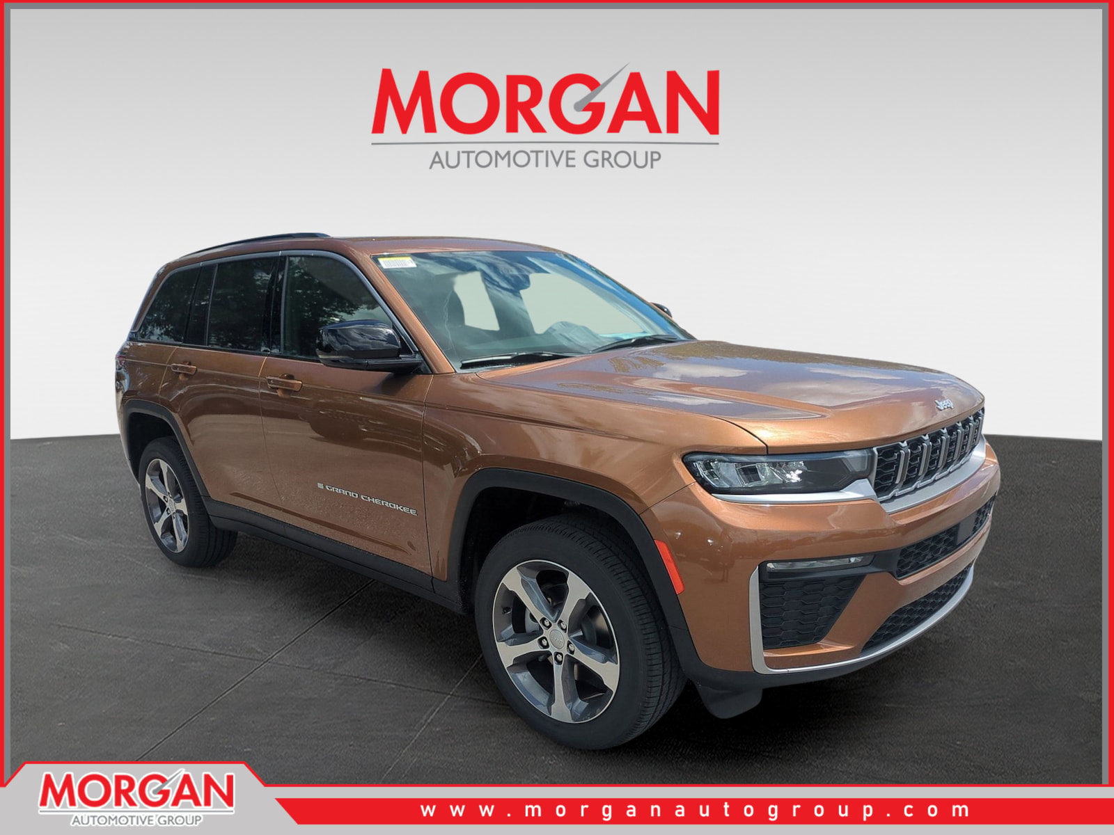 2026 Jeep Grand Cherokee Limited in Orange — front three-quarter view