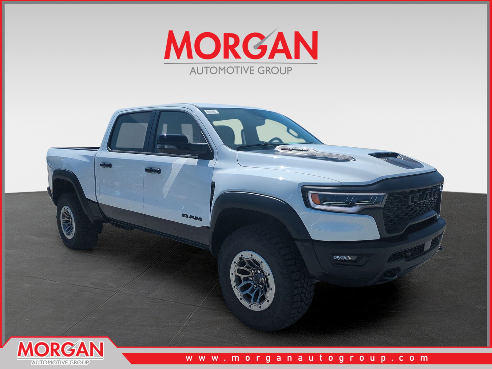 2026 Ram 1500 RHO in White — front three-quarter view