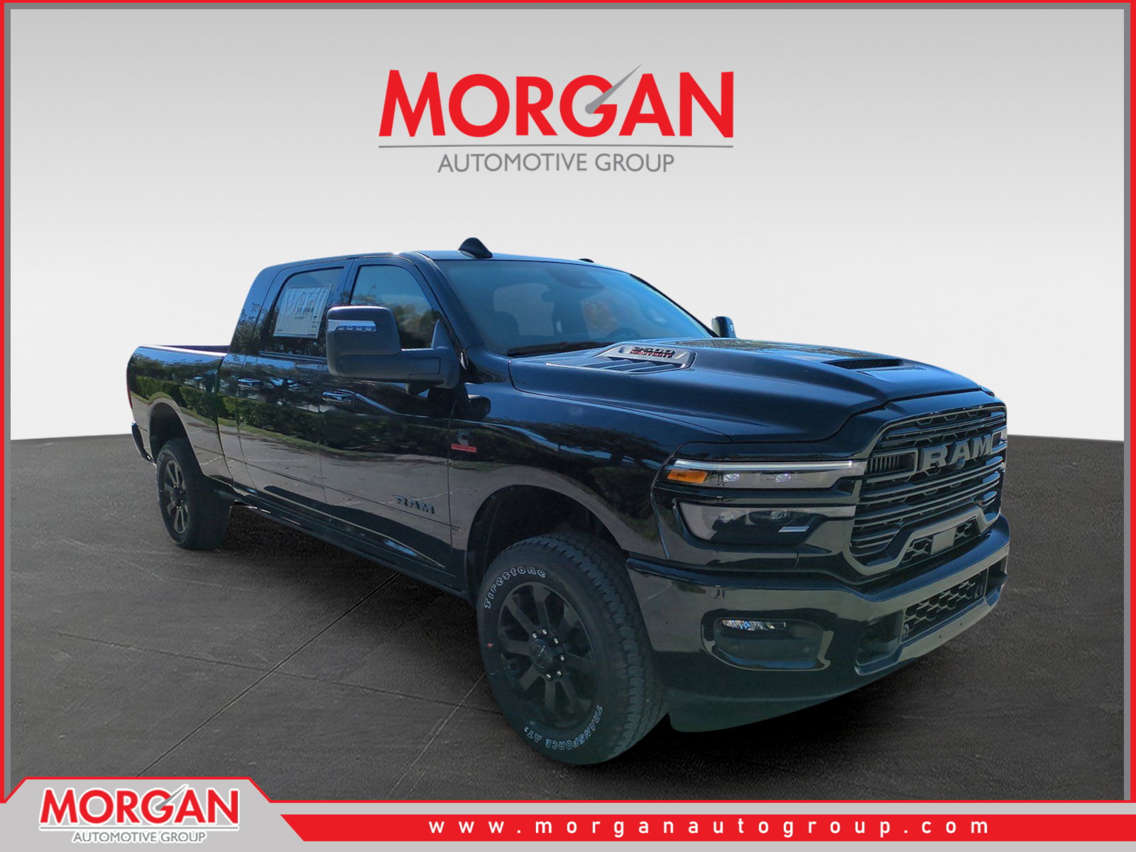 2026 Ram 2500 Laramie in Black — front three-quarter view