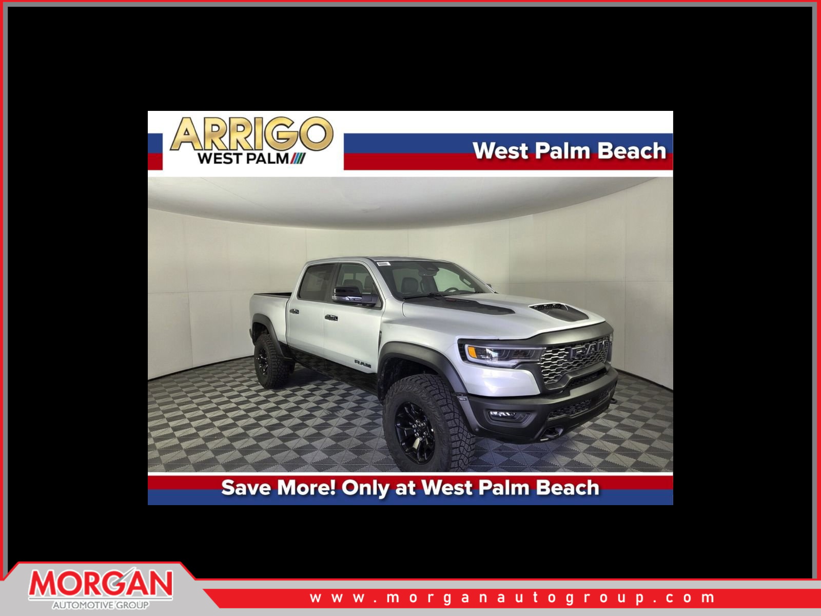 2026 Ram 1500 RHO in Silver — front three-quarter view