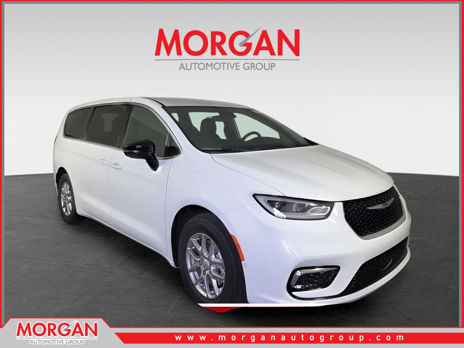 2026 Chrysler Pacifica Select in White — front three-quarter view