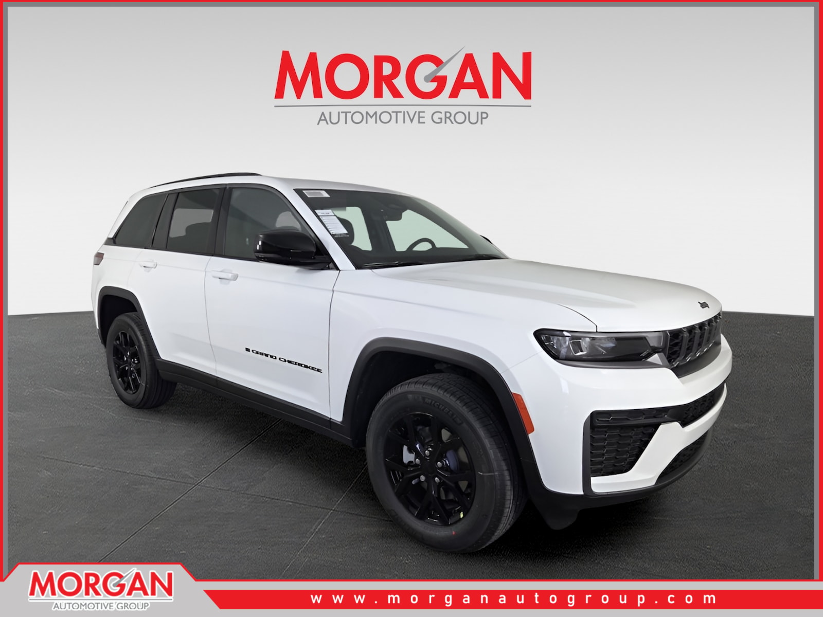 2026 Jeep Grand Cherokee Laredo in White/off-white — front three-quarter view