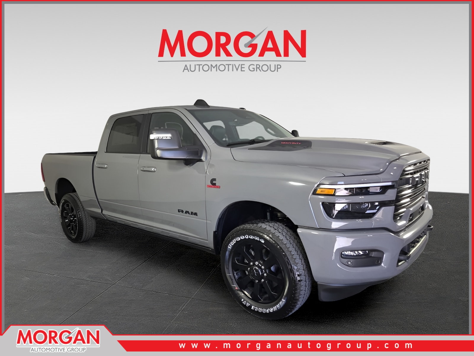 2026 Ram 2500 Laramie in White — front three-quarter view