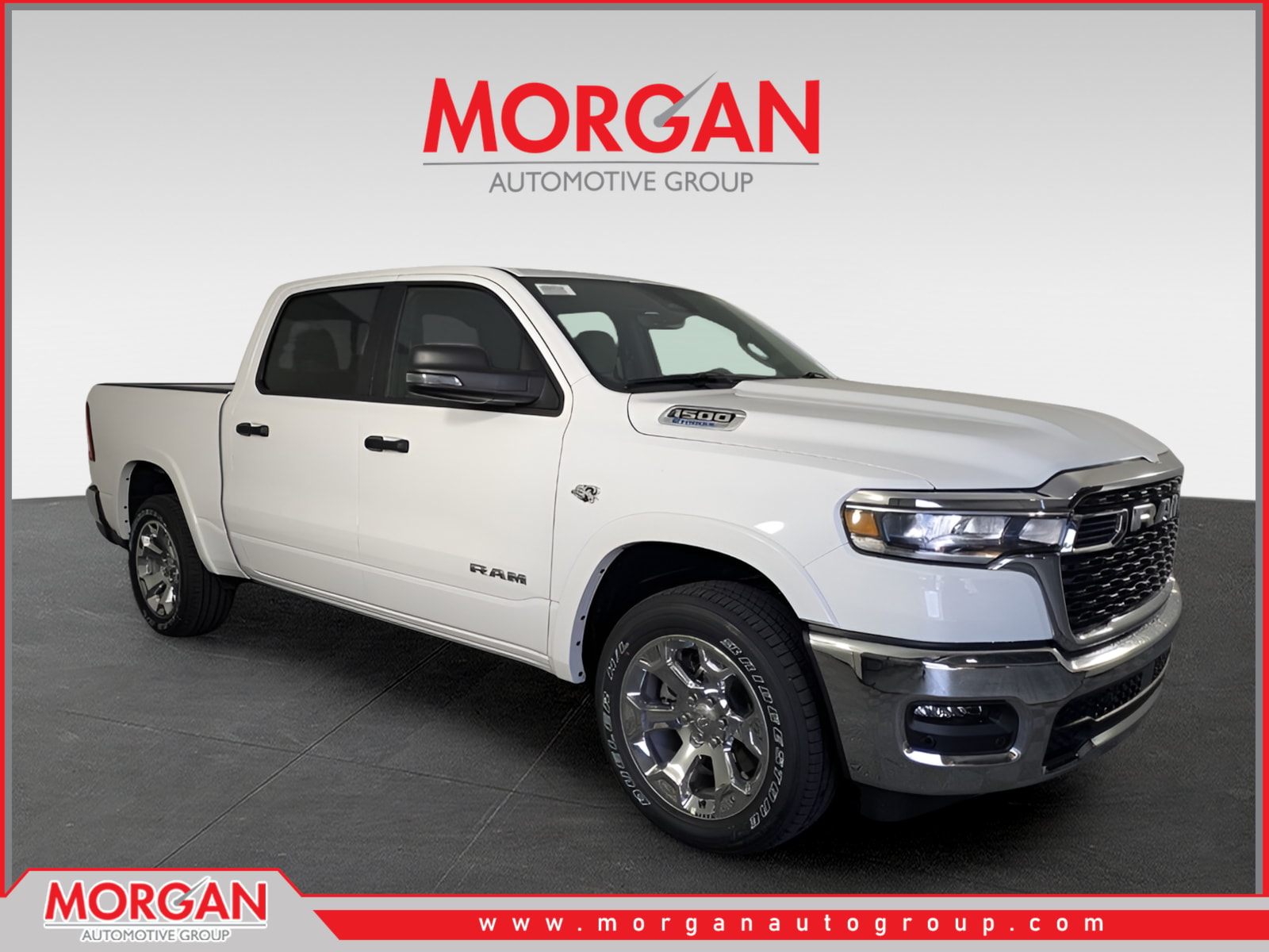 2026 Ram 1500 Big Horn/Lone Star in White — front three-quarter view