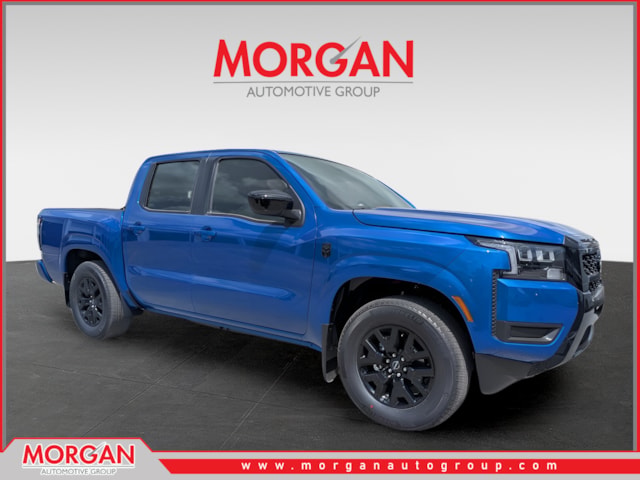 2026 Nissan Frontier SV in Blue — front three-quarter view