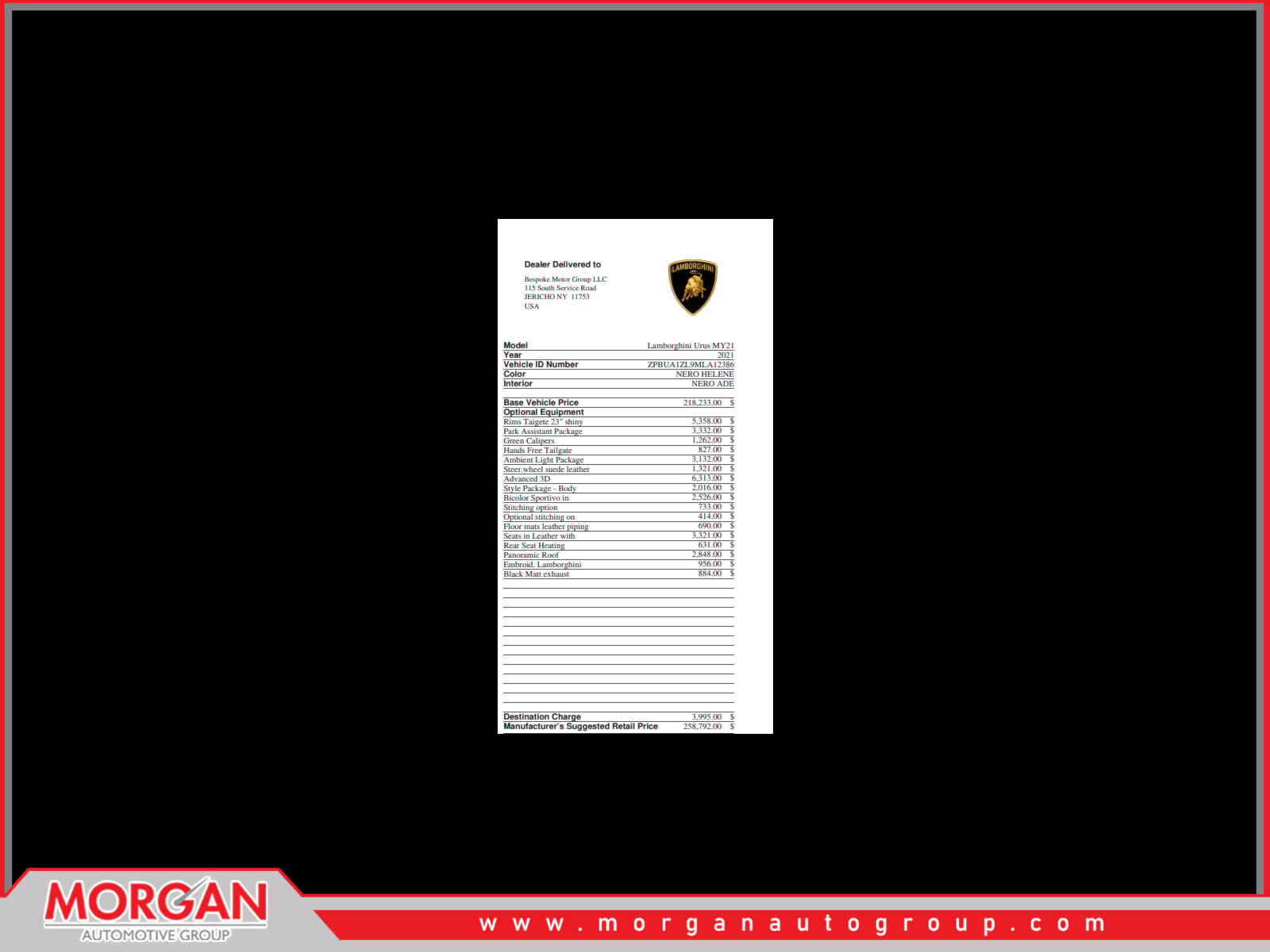 2021 Lamborghini Urus Base