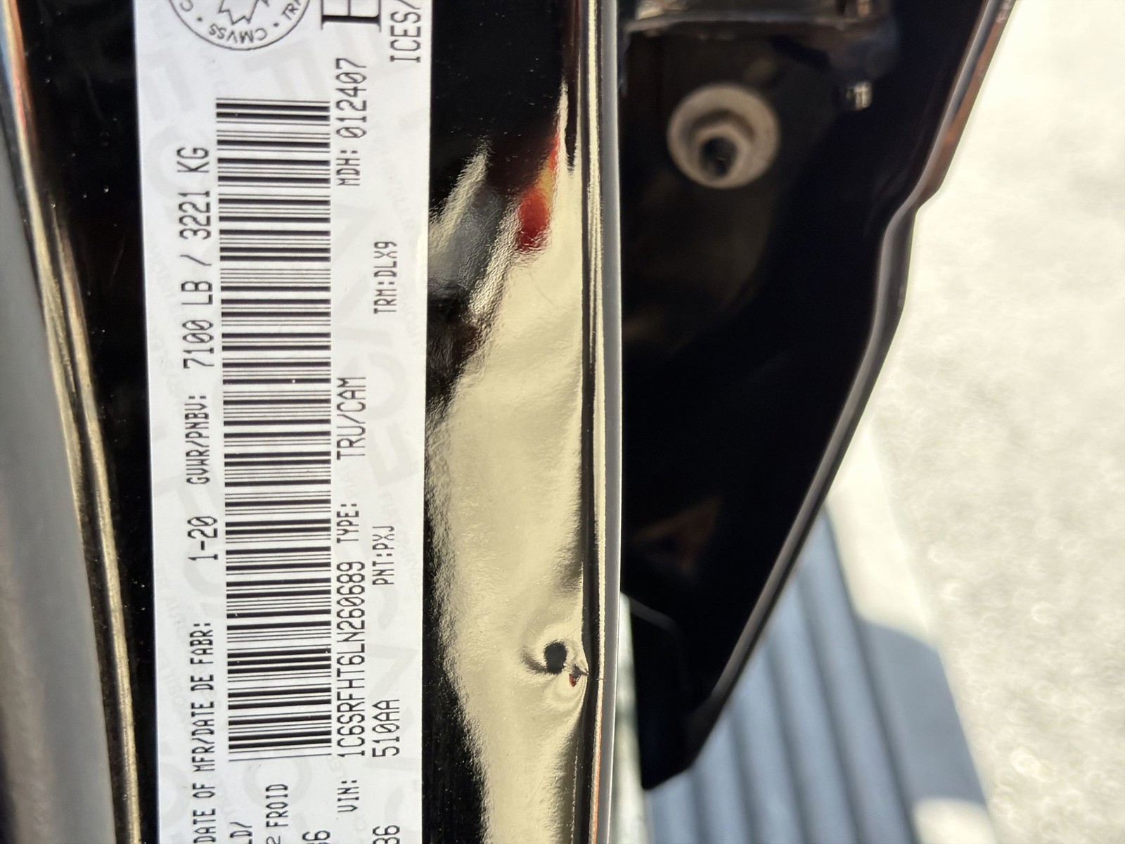 Used 2020 Diamond Black Crystal Pearlcoat Ram Limited image 38