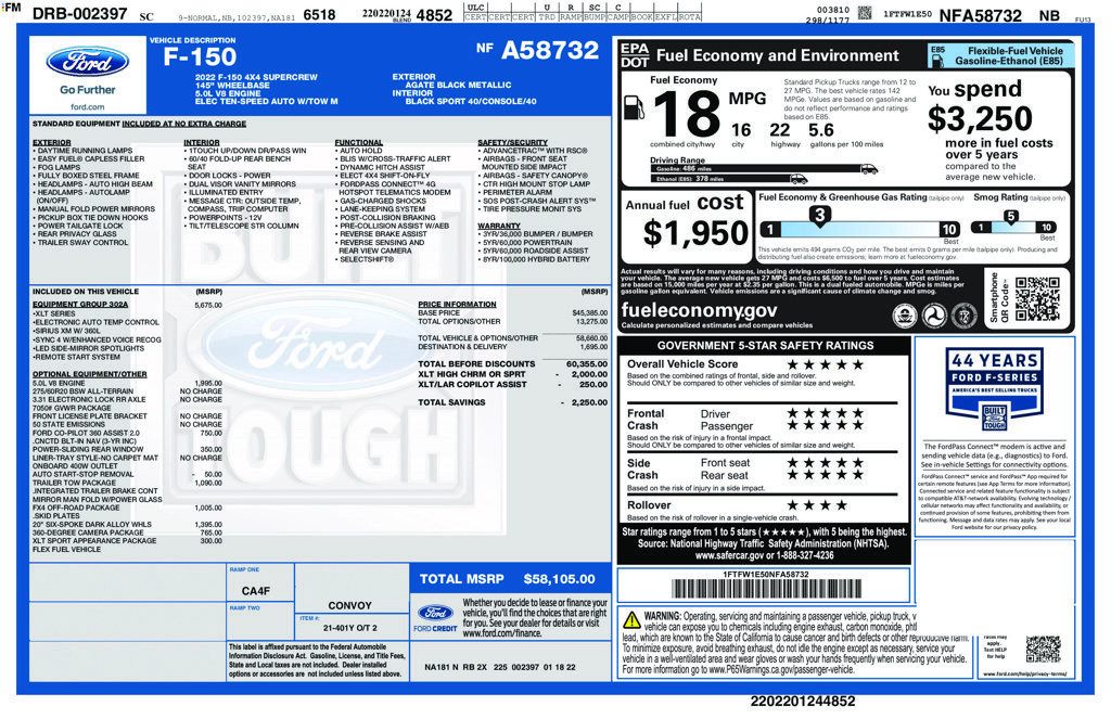 Used 2022 Black Ford XLT image 5